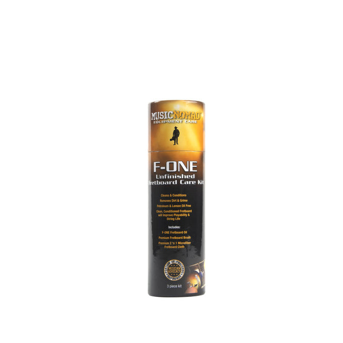 Music Nomad MN125 F-ONE Unfinished Fretboard Care Kit - Oil, Brush, Cloth