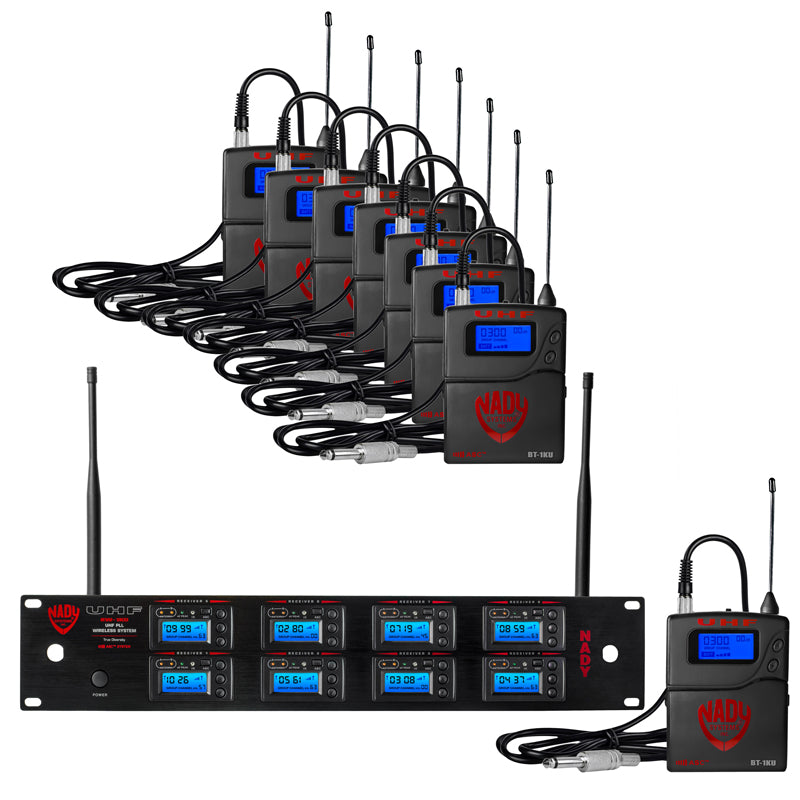 Nady 8W-1KU GT Octo 1000-Channel Professional UHF Wireless Instrument/Guitar System