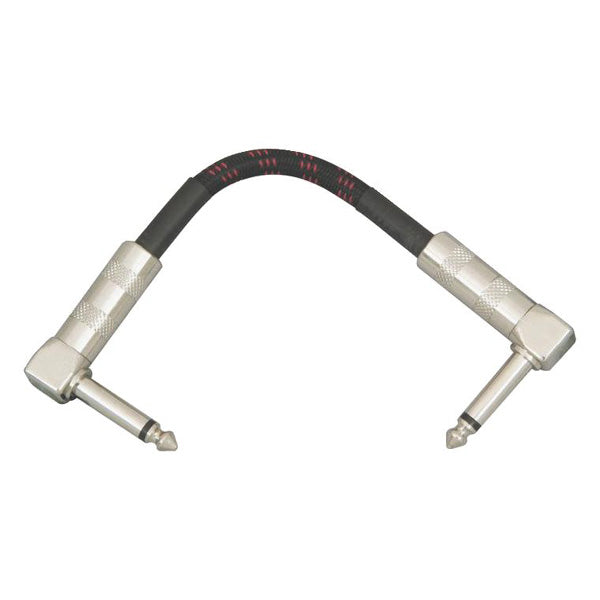 Hot Wires Tweed Guitar Cable - Right Angle to Right Angle - 6 Inches