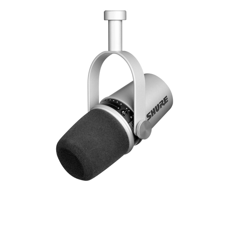 Shure MV7 Podcast Microphone for Podcasting w/ USB - Silver