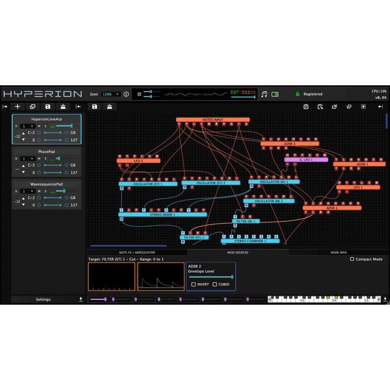 Tracktion Wavesequencer Hyperion - Inspirational Multi-Layer Modular Synth Plug-in