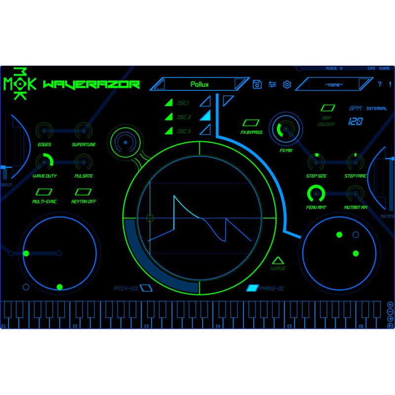 Tracktion MOK Waverazor Ultra-Futuristic Virtual Synthesizer Plug-in