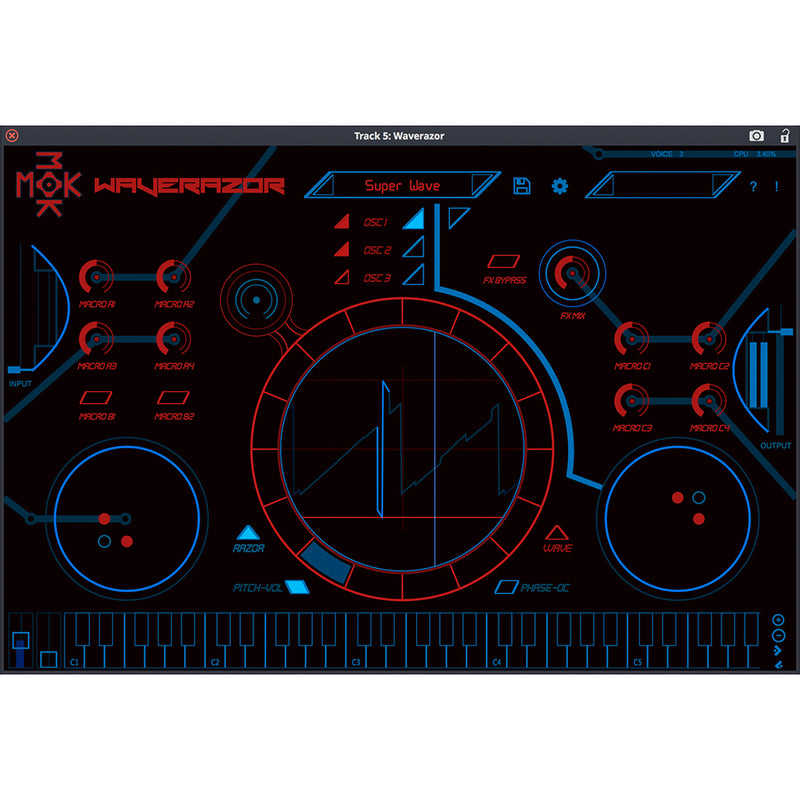 Tracktion MOK Waverazor Ultra-Futuristic Virtual Synthesizer Plug-in
