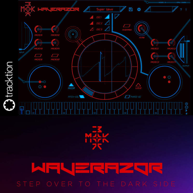 Tracktion MOK Waverazor Ultra-Futuristic Virtual Synthesizer Plug-in