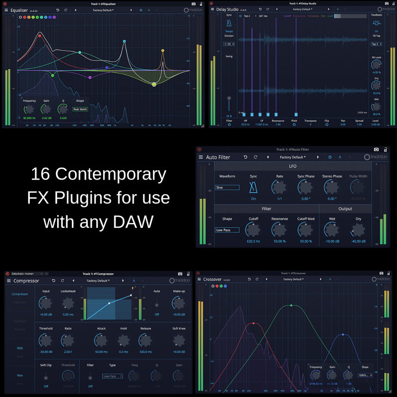 Tracktion DAW Essentials Collection Suite of 16 Premium Plug-ins