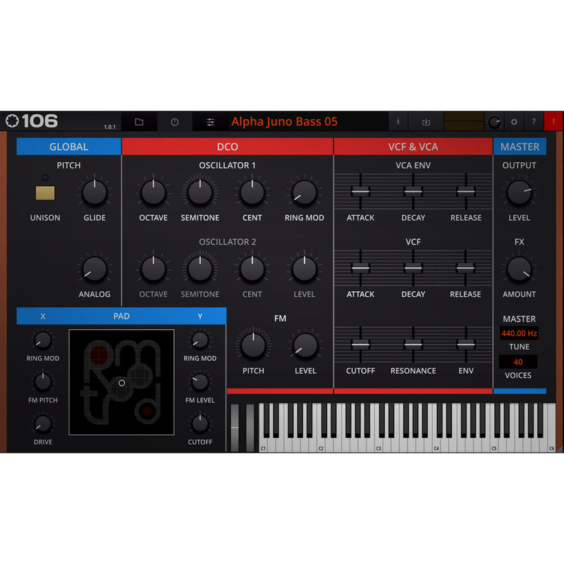 Tracktion RetroMod 106 3 Classic Juno Instruments Plug-in