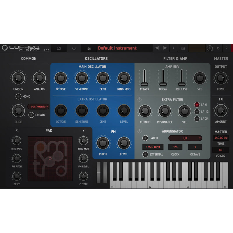 Tracktion RetroMod LoFreq Classic 11 Virtual Synthesizers Plug-in