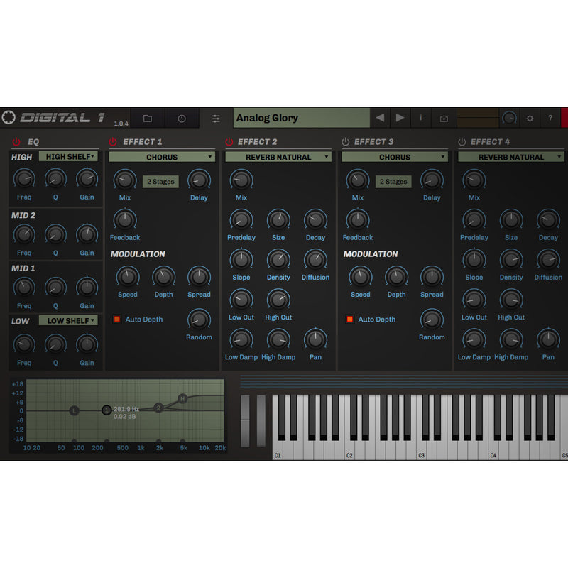 Tracktion RetroMod Digital 1 Five 80s Sampled Virtual instruments Plug-in