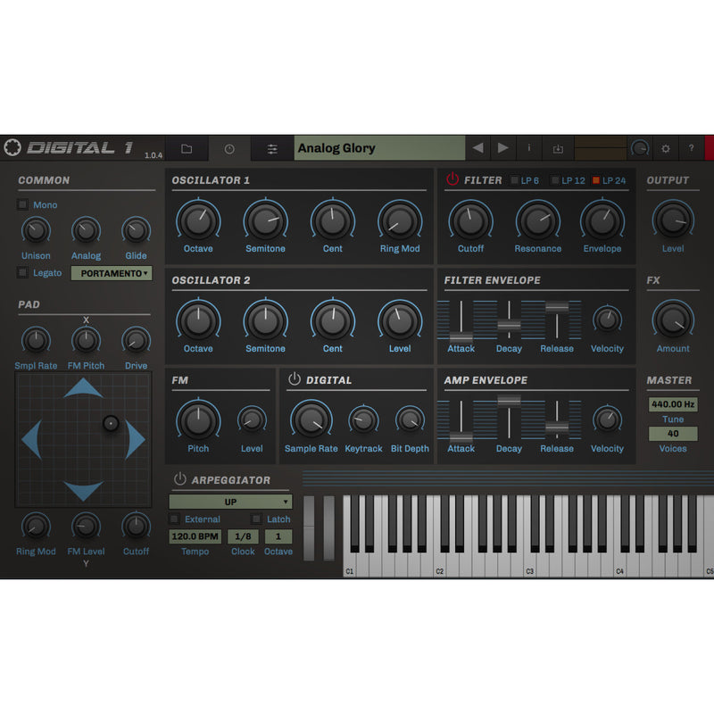Tracktion RetroMod Digital 1 Five 80s Sampled Virtual instruments Plug-in