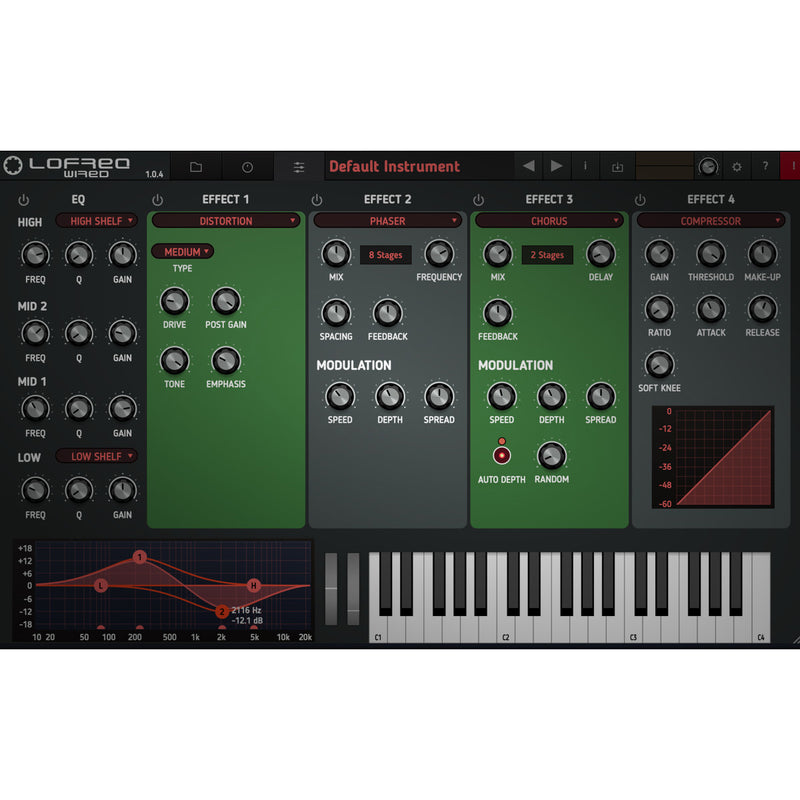 Tracktion RetroMod LoFreq Wired 11 Virtual Synthesizers Plug-in