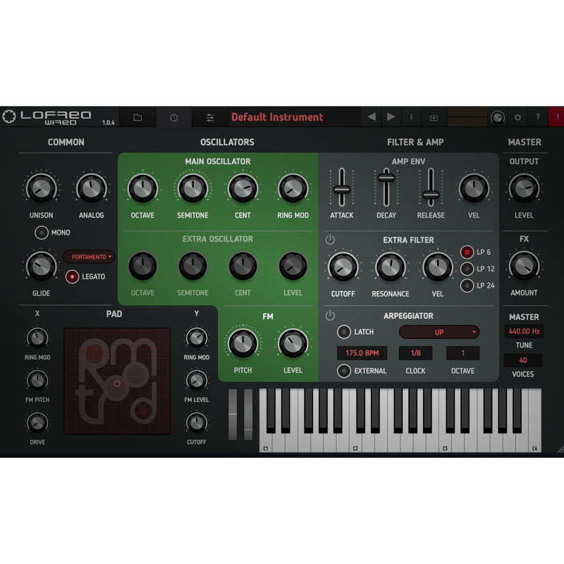 Tracktion RetroMod LoFreq Wired 11 Virtual Synthesizers Plug-in