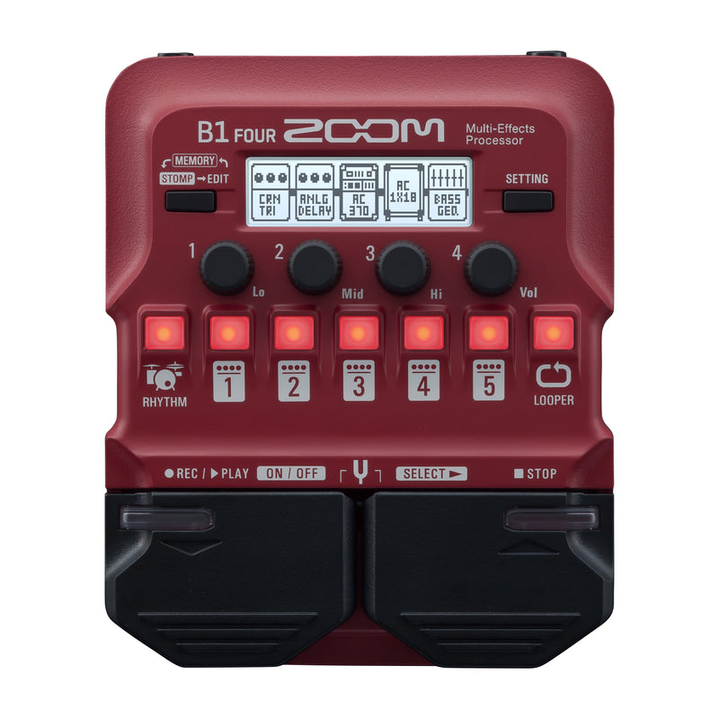 Zoom B1 FOUR Multi-Effects Processor for Bass Guitar